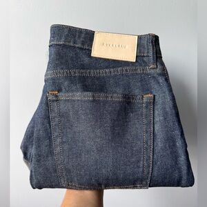 Everlane The High Rise Straight Jean 29 Regular Dark Rinse Cuff